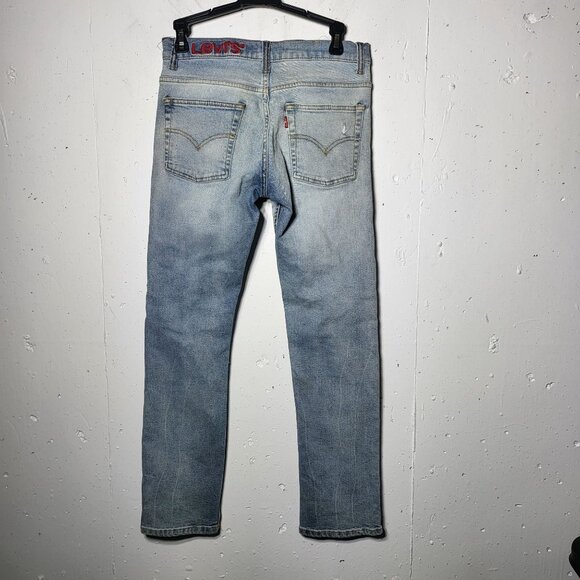 Levi's Girls 511 Slim Denim Distressed Patch Blue Jeans Size 16 Streetwear - Picture 2 of 14